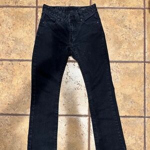 Kimes Ranch Black Betty Mid Rise Boot Cut Jeans Distressed Size 2 Inseam 34